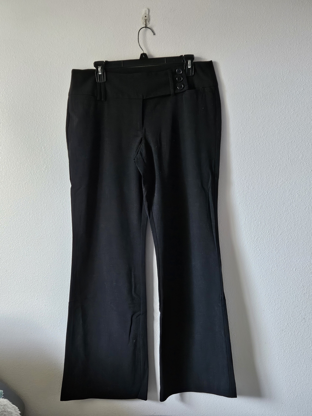 Star City Black Boot Cut Dress Pants with Buttoned Waist